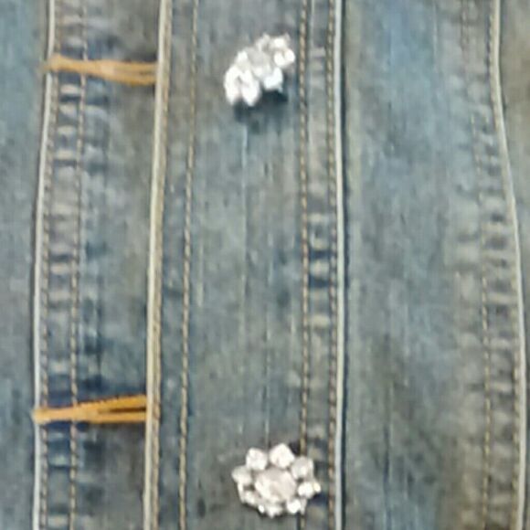 INC Embellished Denim Jacket Western Coastal Cowgirl - Picture 6 of 6